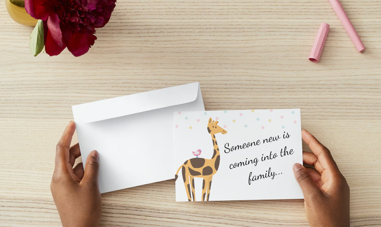 Personalized Baby Boy Baby Shower Invitation with envelope
