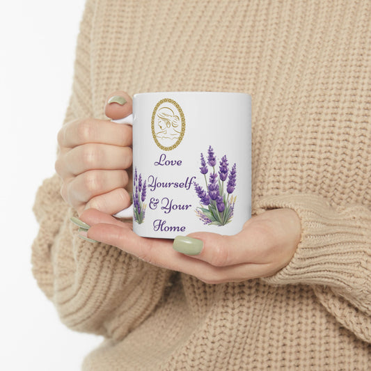 Lady Duchess Collection Lavender Flower Ceramic Mug