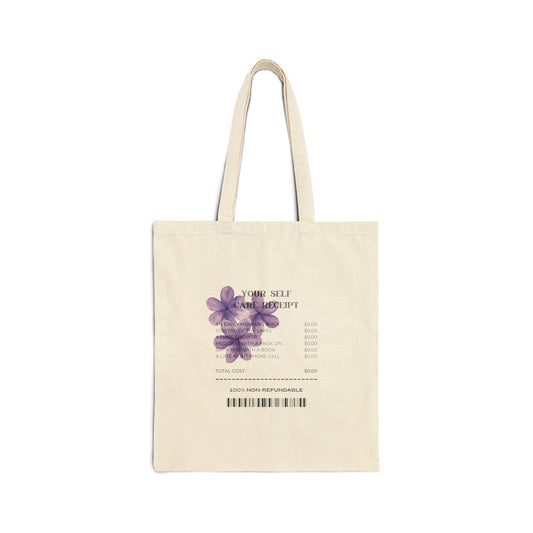Self-Care Cotton Canvas Tote Bag