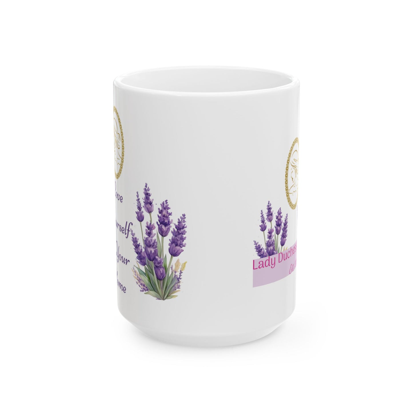 Lady Duchess Collection Lavender Flower Ceramic Mug