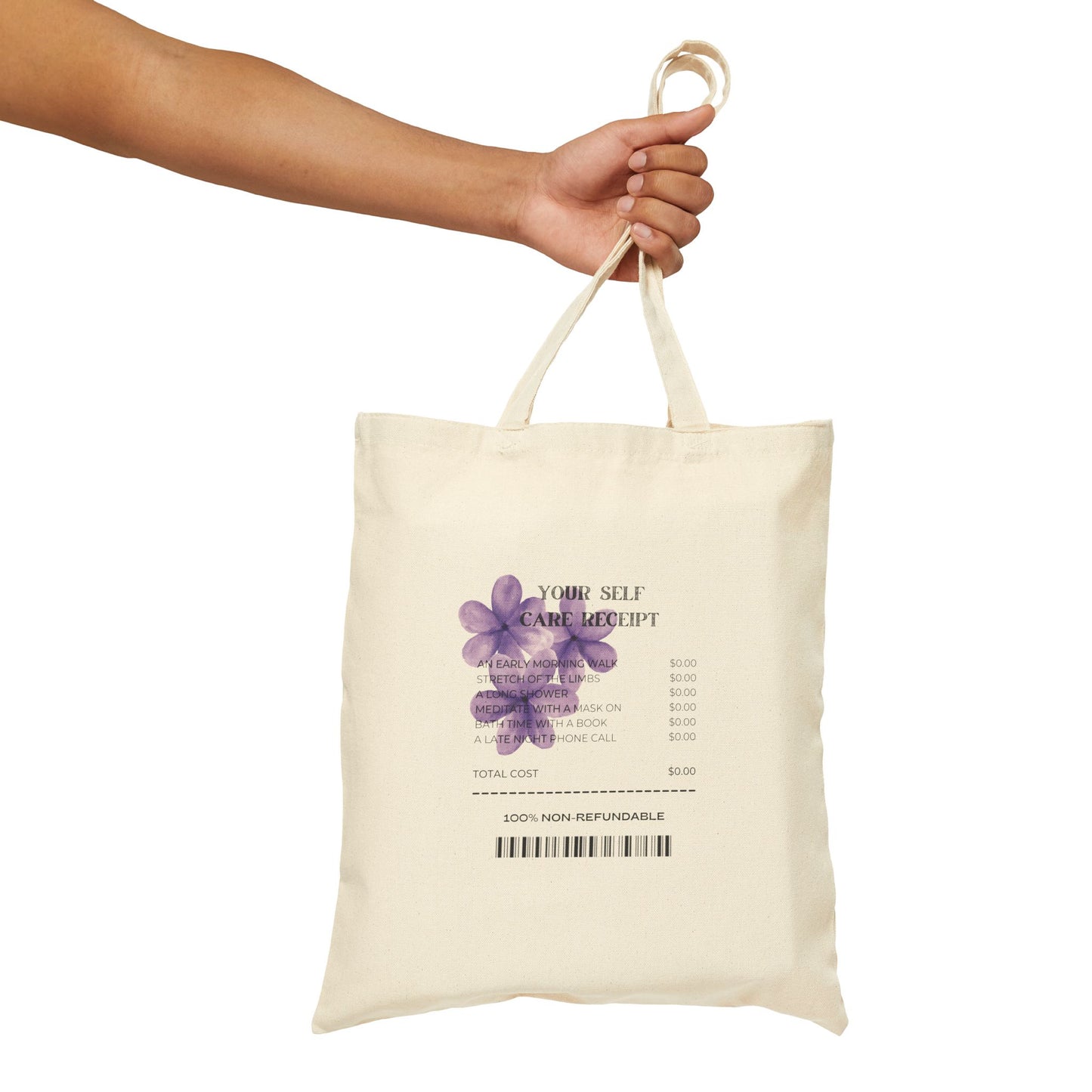 Self-Care Cotton Canvas Tote Bag