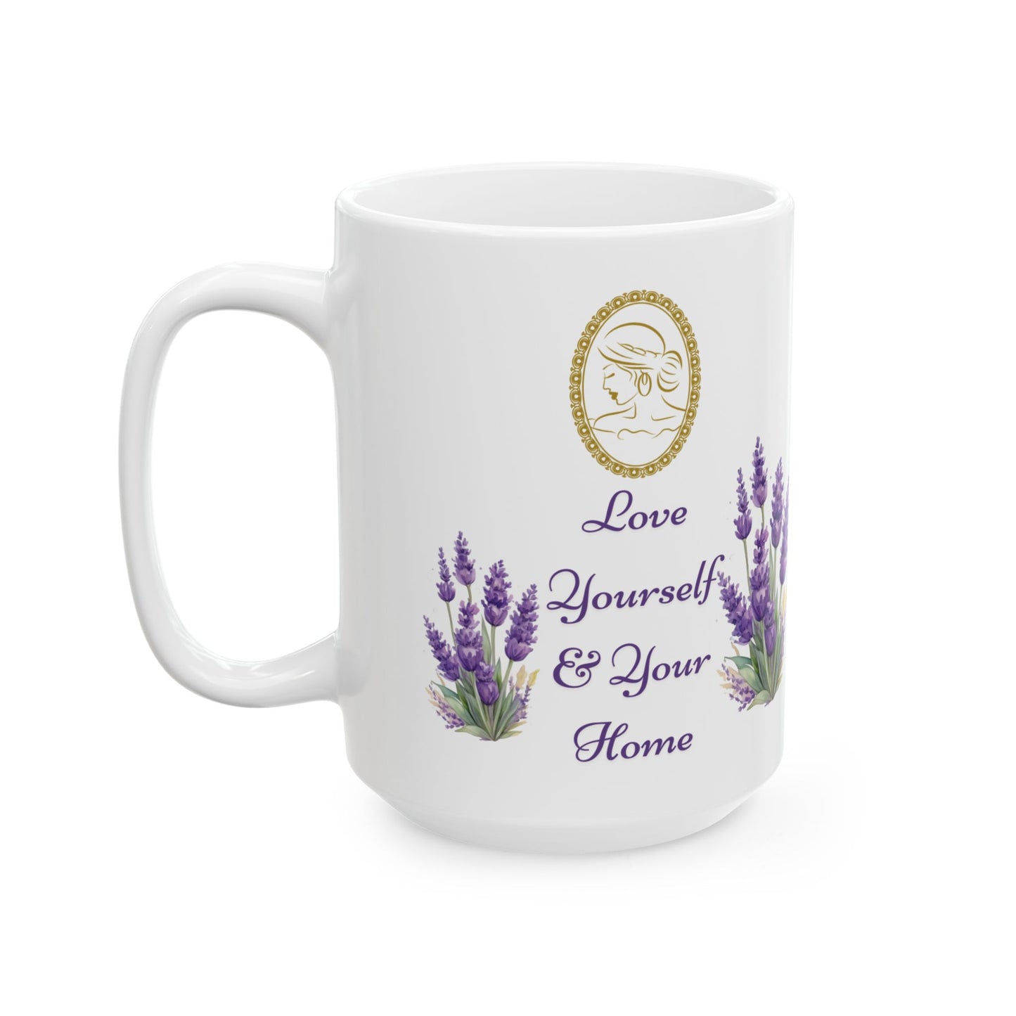 Lady Duchess Collection Lavender Flower Ceramic Mug