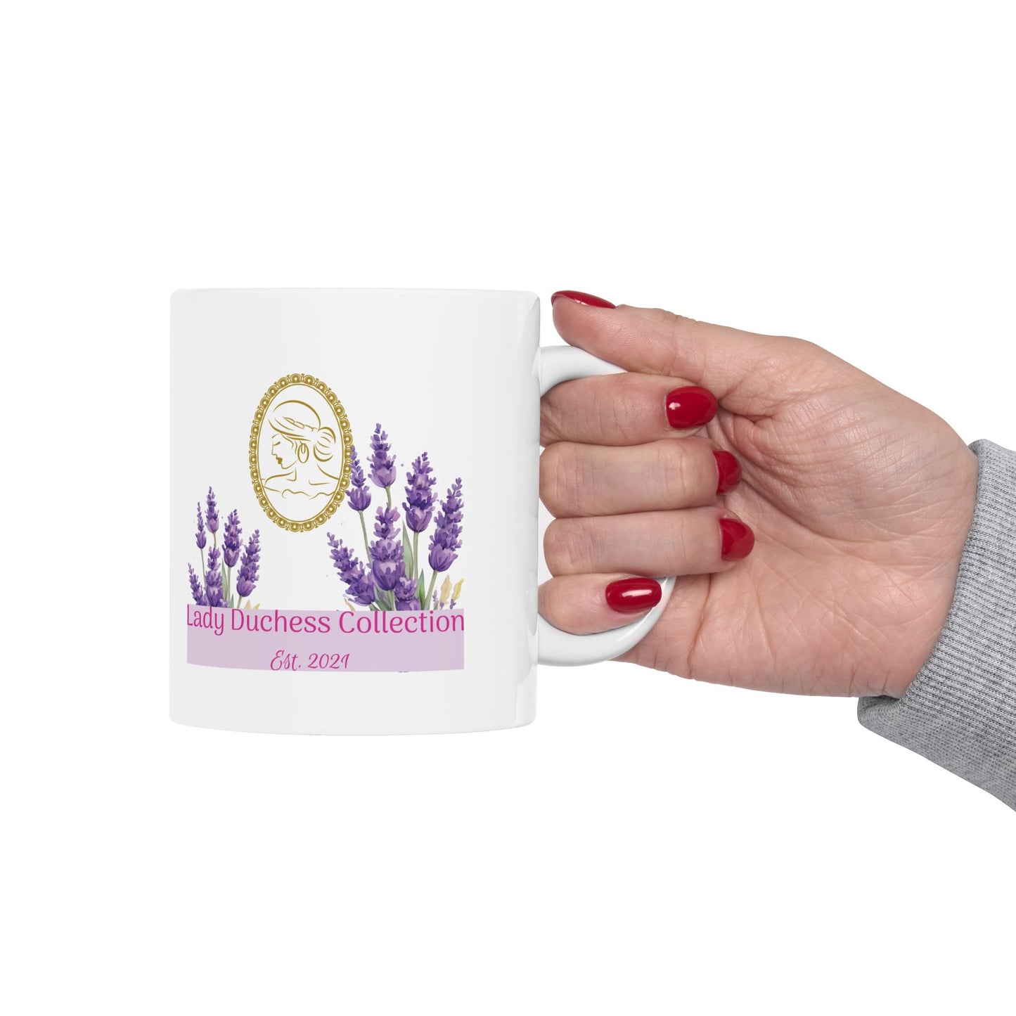 Lady Duchess Collection Lavender Flower Ceramic Mug