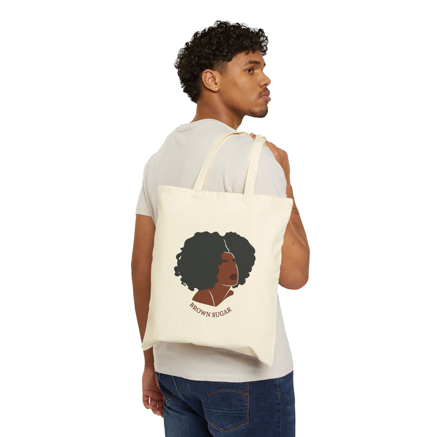 Brown Sugar Cotton Canvas Tote Bag