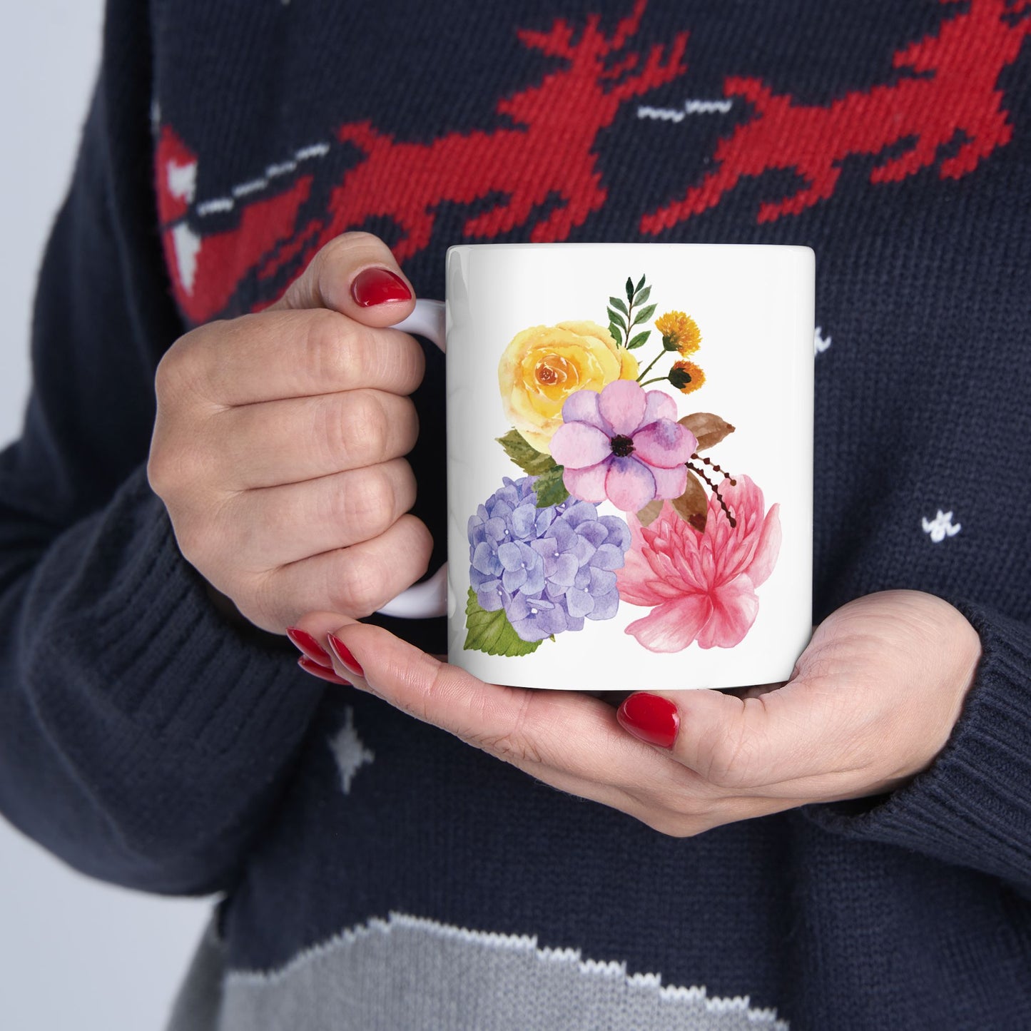Lady Duchess Collection Flowers Ceramic Mug