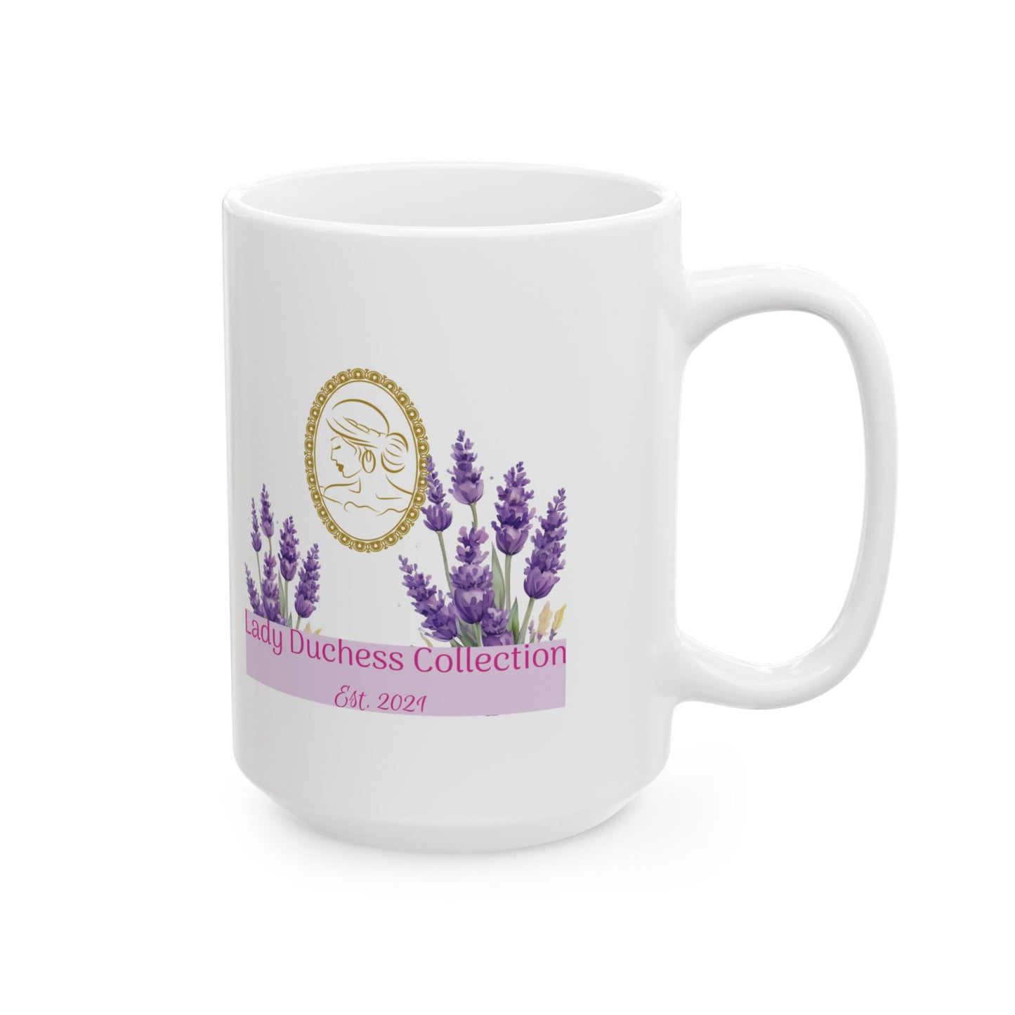 Lady Duchess Collection Lavender Flower Ceramic Mug