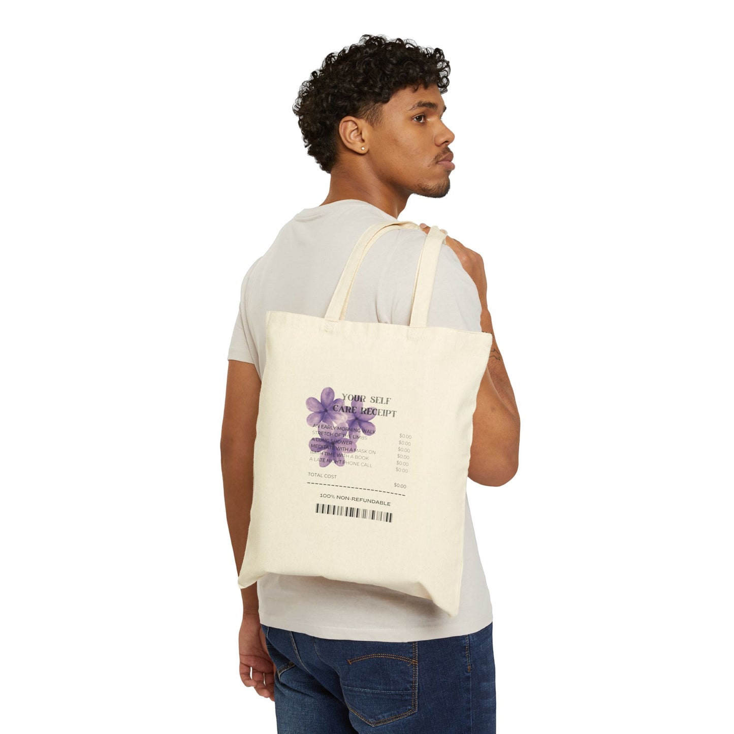 Self-Care Cotton Canvas Tote Bag