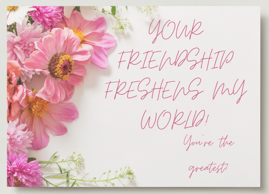 Friendship Flower Card with envelope