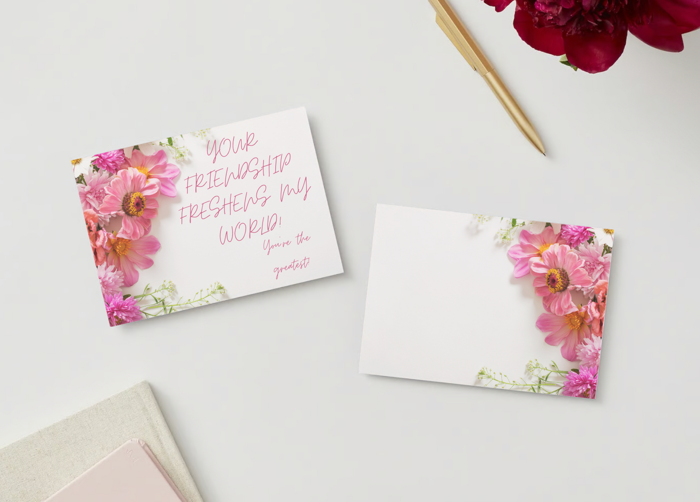 Friendship Flower Card with envelope