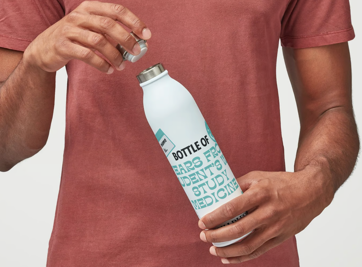 Personalized Student Medical Tears Water Bottle